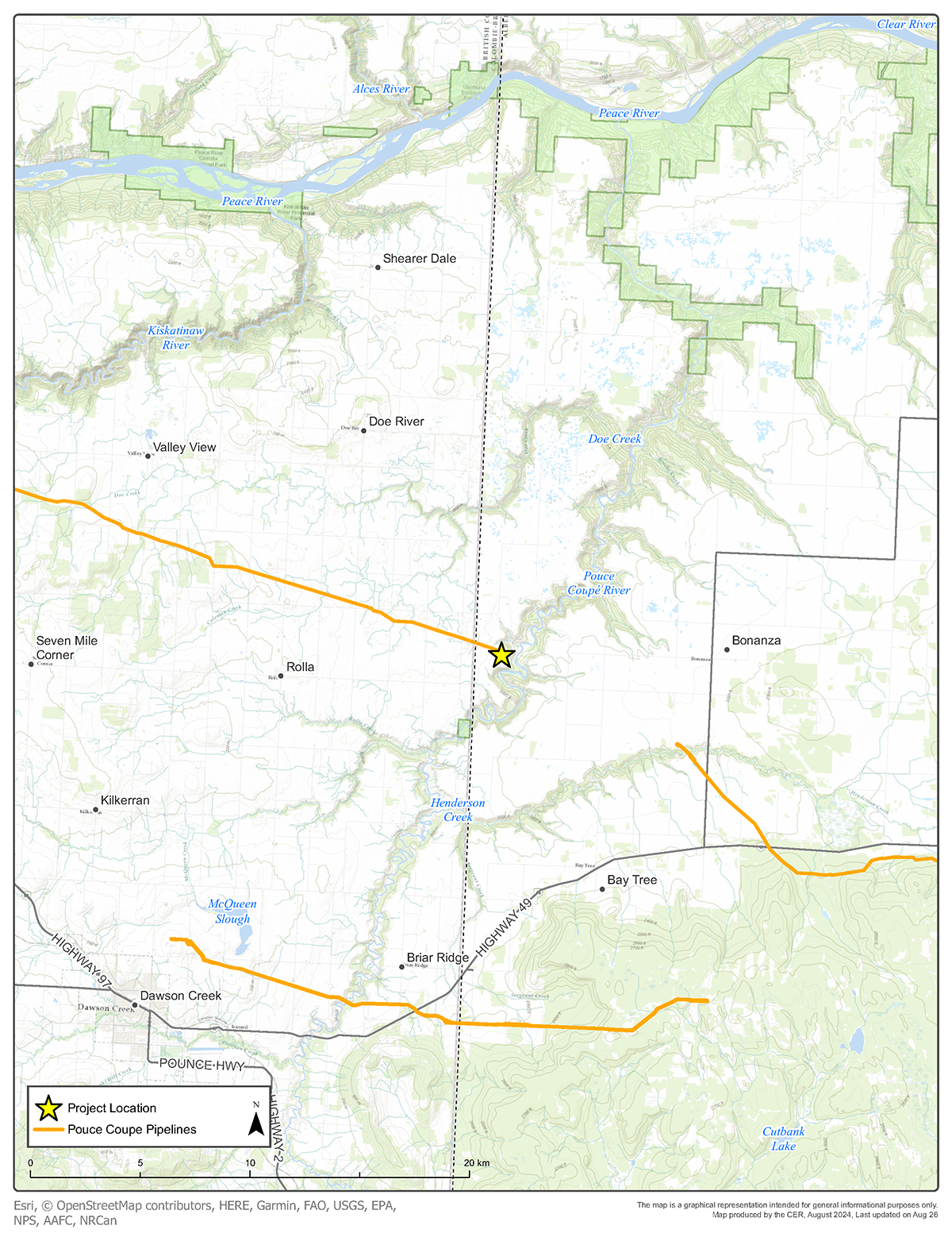 NPS 10 Northern Pouce Coupé HDD Pipe Replacement Project map