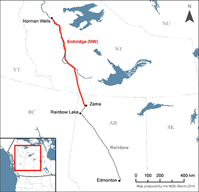 Map – Enbridge Norman Wells Pipeline