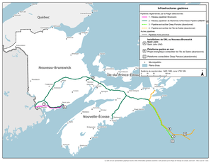 Figure 4 – Carte des infrastructures du gaz naturel